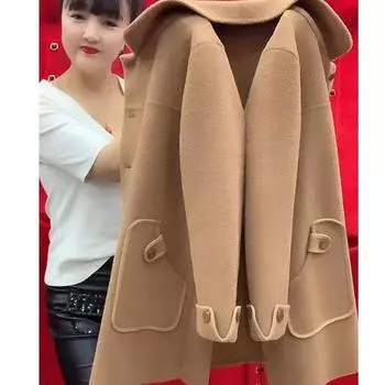 Осенне-зимняя куртка из искусственного меха норки женская свободная иностранного стиля имитация двухсторонней шерстяной теплой пальто мода M 95-55 kg зелёный