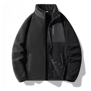 Осенне-зимняя куртка из овечьей шерсти, модная мужская куртка из овечьей шерсти с воротником-стойкой M