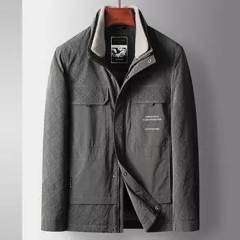 Осенне-зимняя куртка из утиного пуха белого цвета с отложным воротником из чистой шерсти для молодежи, повседневная теплая куртка для инструментов 170