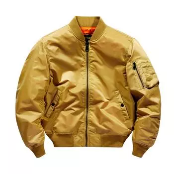 Осенне-зимняя куртка пилота ВВС, мужская однотонная куртка локомотива, большой размер, военный летный костюм M