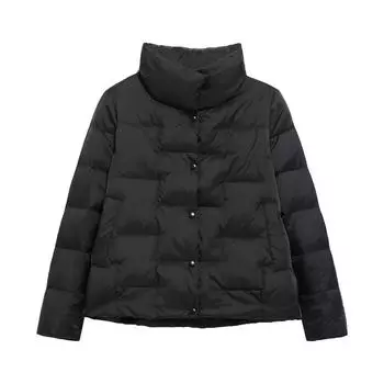 Осенне-зимняя куртка-пуховик из белого утиного пуха, женская, тонкая, свободная, повседневная, с большими лацканами, воротником-стойкой, короткая куртка прилив S красный