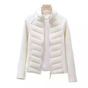 Осенне-зимняя куртка-пуховик женская короткая универсальная темпераментная спортивная куртка-сращивание M