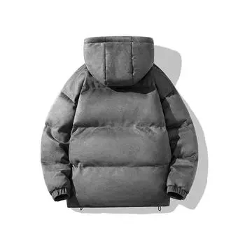 Осенне-зимняя куртка с капюшоном из хлопка, мужская верхняя одежда, свободный теплый пуховик, ветрозащитные парки XS зелёный