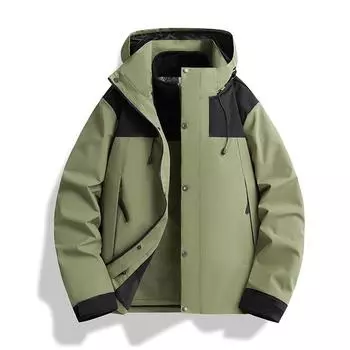 Осенне-зимняя куртка три в одном для мужчин и женщин, съемная шапка, повседневная спортивная куртка, ветрозащитный альпинистский костюм S