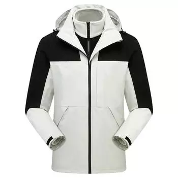 Осенне-зимняя куртка-тройка для мужчин и женщин от Luo Tuo, двухкомпонентный ветро- и водонепроницаемый альпинистский костюм с проклеенными швами S