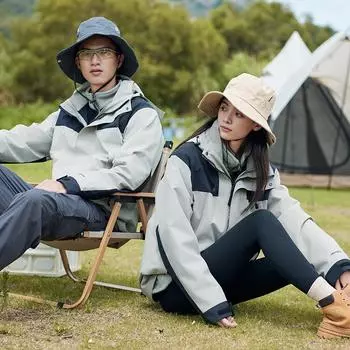 Осенне-зимняя куртка женская три в одном съемная подкладка устойчивая к царапинам износостойкая куртка для альпинизма мужская вышитая печать S