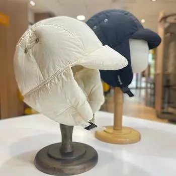 Осенне-зимняя легкая и очень толстая хлопковая шапка Lei Feng для велоспорта, мужская термозащитная шапка для ушей, женская ветрозащитная и холодная шапка-подшлемник Average size (55-60cm) бежевый