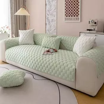 Осенне-зимняя легкая роскошная однотонная утолщенная нескользящая подушка Advanced Sense, кожаный чехол для дивана, тканевое полотенце 70x70