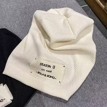 Осенне-зимняя мешковатая шапка-бини, однотонная теплая шапка для женщин, женская шапка-бини большого размера