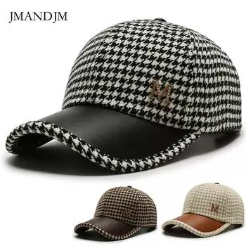 Осенне-зимняя мода для мужчин и женщин, бейсболка с мелкой сеткой в стиле «тысяча птиц», британская повседневная универсальная кепка с загнутыми полями, прилив adjusable хаки