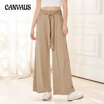 Осенне-зимняя мода женские брюки больших размеров, однотонные, драпированные, со шнуровкой, широкие брюки, повседневные, мягкие и удобные брюки для йоги S чёрный