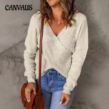 Осенне-зимняя мода женский свитер Cross Knit Section свитер S серый