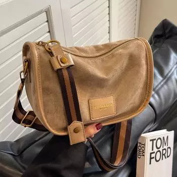 Осенне-зимняя модная матовая сумка для женщин, новинка 2024 года, осенне-зимняя сумка для пельменей с текстурой в стиле ретро, уникальная повседневная сумка на плечо