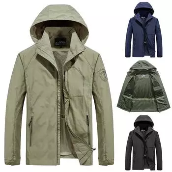 Осенне-зимняя модная новая мужская ветрозащитная водонепроницаемая хлопковая куртка, теплая спортивная куртка на открытом воздухе L