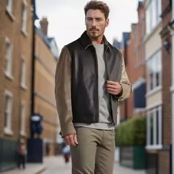 Осенне-зимняя мужская бейсбольная майка из искусственной кожи с плетением, модный тренд, мужская куртка в винтажном стиле M чёрный