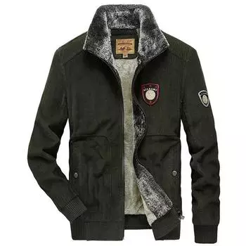 Осенне-зимняя мужская флисовая куртка, молодежная вельветовая повседневная куртка с лацканами, мужская одежда с хлопковой подкладкой S жёлтый