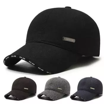 Осенне-зимняя мужская хлопковая кепка для защиты ушей, бархатная теплая бейсбольная кепка для людей среднего и пожилого возраста, ветрозащитная, морозостойкая кепка для улицы серый
