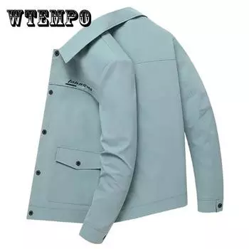 Осенне-зимняя мужская красивая куртка в корейском стиле, трендовая мужская брендовая куртка с лацканами, верхние куртки XXXL