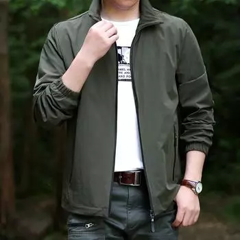 Осенне-зимняя мужская куртка для активного отдыха, ветрозащитная, повседневная, дышащая, удобная, простая, модная, однотонная, тренчкот M чёрный