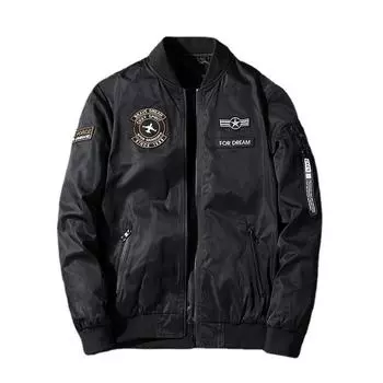 Осенне-зимняя мужская куртка летчика ВВС, мужская вышитая бейсбольная форма, свободная рабочая одежда, большой размер, модная куртка M