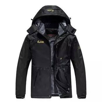 Осенне-зимняя мужская куртка плюс бархатная утолщенная теплая ветрозащитная водонепроницаемая одежда больших размеров для альпинизма 8XL