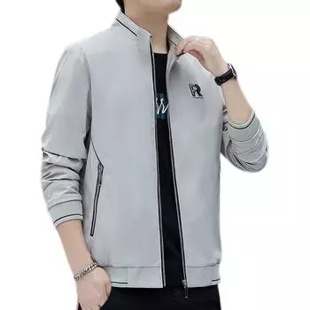 Осенне-зимняя мужская куртка, повседневная простая легкая деловая куртка с воротником, молодая куртка больших размеров M