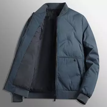 Осенне-зимняя мужская куртка-пуховик, бейсбольная куртка, мужская легкая и тонкая теплая повседневная куртка M