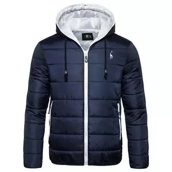 Осенне-зимняя мужская куртка с капюшоном на хлопковой подкладке, однотонное пальто больших размеров на хлопковой подкладке XXL