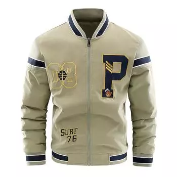 Осенне-зимняя мужская куртка с принтом, женская модная ветровка, мотоциклетная гоночная куртка M коричневый