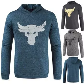 Осенне-зимняя мужская мода, отдых, спорт и фитнес, осень 2023, новинка с длинным рукавом Cowhead M синий