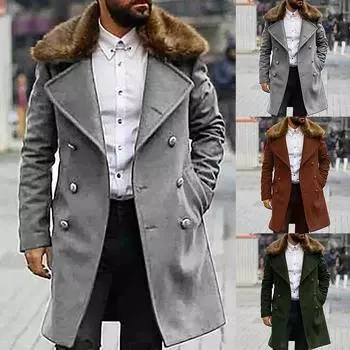 Осенне-зимняя мужская мода, свободный кардиган, теплая куртка с капюшоном и лацканами, свитер L кофейный