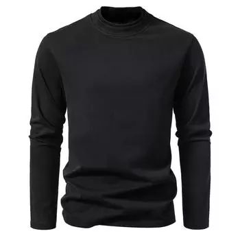 Осенне-зимняя мужская модная двухслойная футболка с короткими рукавами и полуворотником, мужская повседневная однотонная рубашка-рубашка мужская одежда S серый