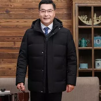 Осенне-зимняя мужская одежда, пуховик, толстая и теплая куртка, мужская повседневная свободная хлопковая куртка больших размеров XXXXXL чёрный