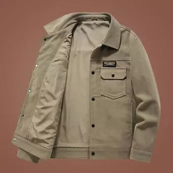 Осенне-зимняя мужская повседневная куртка с несколькими карманами, вельветовое пальто с лацканами, мужской ретро-топ с длинными рукавами, мужской M