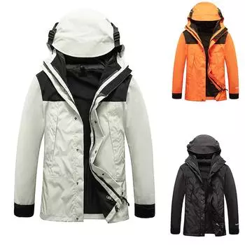 Осенне-зимняя мужская пуховая куртка одинакового цвета, водонепроницаемая и ветрозащитная уличная куртка с подкладкой для мужчин и женщин XS белый