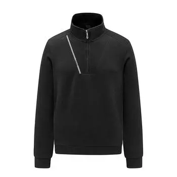 Осенне-зимняя мужская толстовка с капюшоном и воротником-стойкой, однотонная футболка с длинными рукавами, повседневная красивая мужская одежда XXXXXL