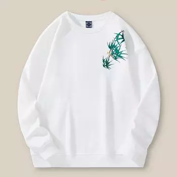 Осенне-зимняя мужская толстовка с круглым вырезом China-Chic, свободная, большого размера, модная, с длинным рукавом, женская, топ M