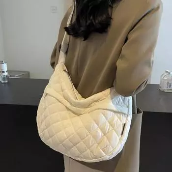 Осенне-зимняя нейлоновая молодежная женская сумка-тоут Commuter Dumpling женская сумка через плечо чёрный