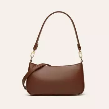 Осенне-зимняя нишевая ретро-мода, высококачественная фактурная сумка через подмышку, сумка через плечо темно-коричневого