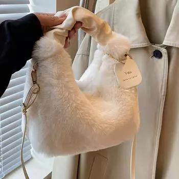 Осенне-зимняя нишевая сумка высокого класса женская зимняя 2024 новая универсальная модная сумка-мессенджер Mao Mao хаки