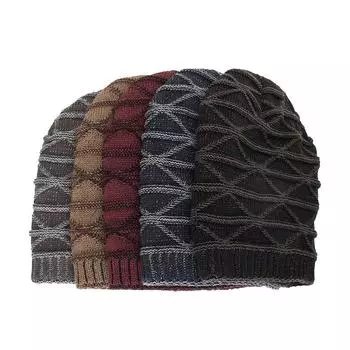 Осенне-зимняя новая бархатная шапка-пуловер двойного назначения из трикотажной шерсти хаки