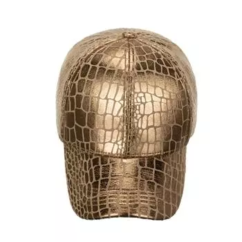 Осенне-зимняя новая бейсболка с крокодиловым узором золотой