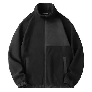 Осенне-зимняя новая флисовая куртка для мужчин, а также бархат и утолщенный кардиган из овечьего бархата, толстовка, флисовая двухсторонняя бархатная куртка для активного отдыха M