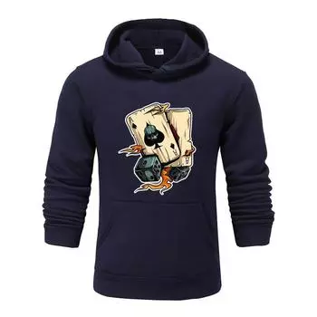 Осенне-зимняя новая индивидуальная одежда с принтом для мужчин и женщин, толстовка с капюшоном для любителей, пуловер для бега, спортивная толстовка S чёрный