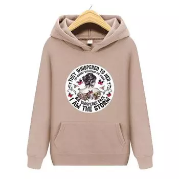 Осенне-зимняя новая индивидуальная одежда с принтом для мужчин и женщин, толстовка с капюшоном для любителей, пуловер для бега, спортивная толстовка S чёрный