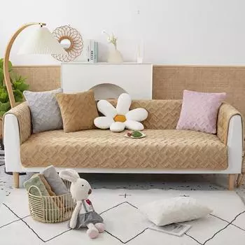 Осенне-зимняя новая квадратная подушка для дивана из молочного бархата, современная простая противоскользящая подушка для дивана, полотенце 70*70