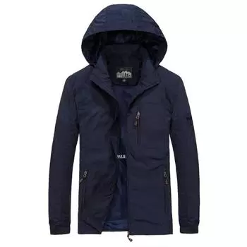 Осенне-зимняя новая модная тонкая куртка со съемным капюшоном, повседневная куртка для молодежи и людей среднего возраста, красивый корейский стиль M