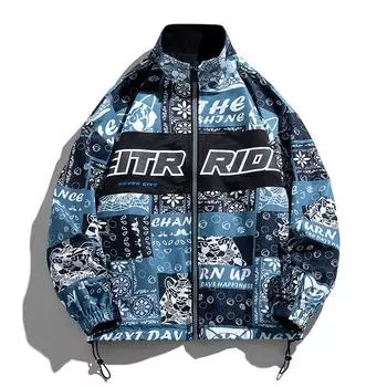 Осенне-зимняя новая мужская куртка большого размера в стиле Ins Port, свободное трендовое двустороннее пальто для пар с буквенным принтом L