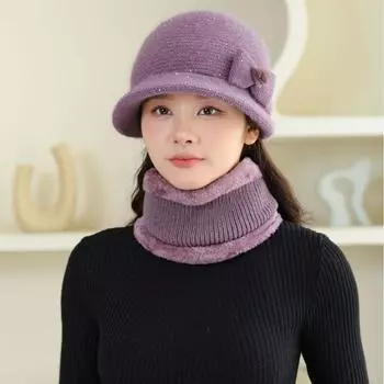 Осенне-зимняя новая мужская шапка женская вязаная универсальная теплая кроличья шерсть утолщенная плюшевая шерстяная шапка для тазика бабушкина average size