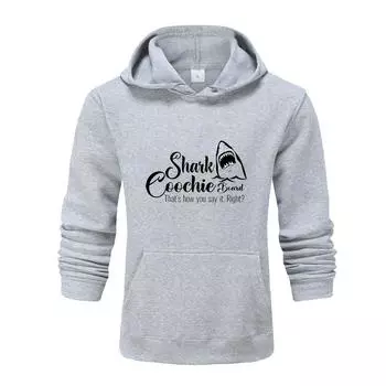 Осенне-зимняя новая персонализированная одежда с принтом Shalk Coochile Boald для мужчин и женщин, толстовка с капюшоном для любителей, пуловер, спортивная толстовка для бега S чёрный